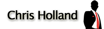 Chris Holland with Logo